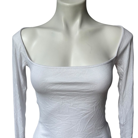 NWT, Joah Brown Square Neck Tight Rib Top, Sz M/L - Picture 9 of 14